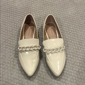 LC Lauren Conrad Cream Chain Loafers